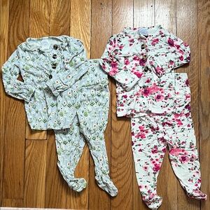 Lot of 2- Lou Lou Floral Top and Bottom Sets